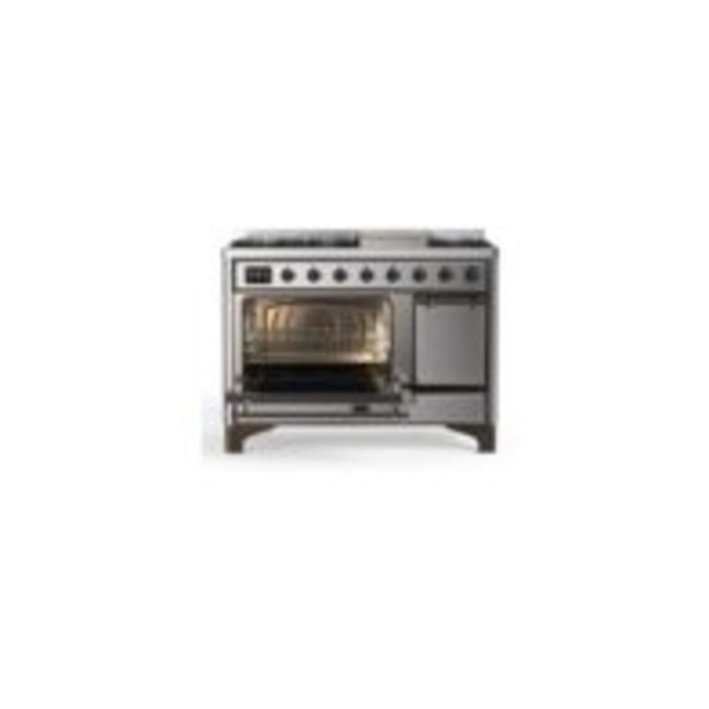 ILVE_UM12FDQNS3SSBLP_Majestic_II_48"_Dual_Fuel_Range_Left_Angle