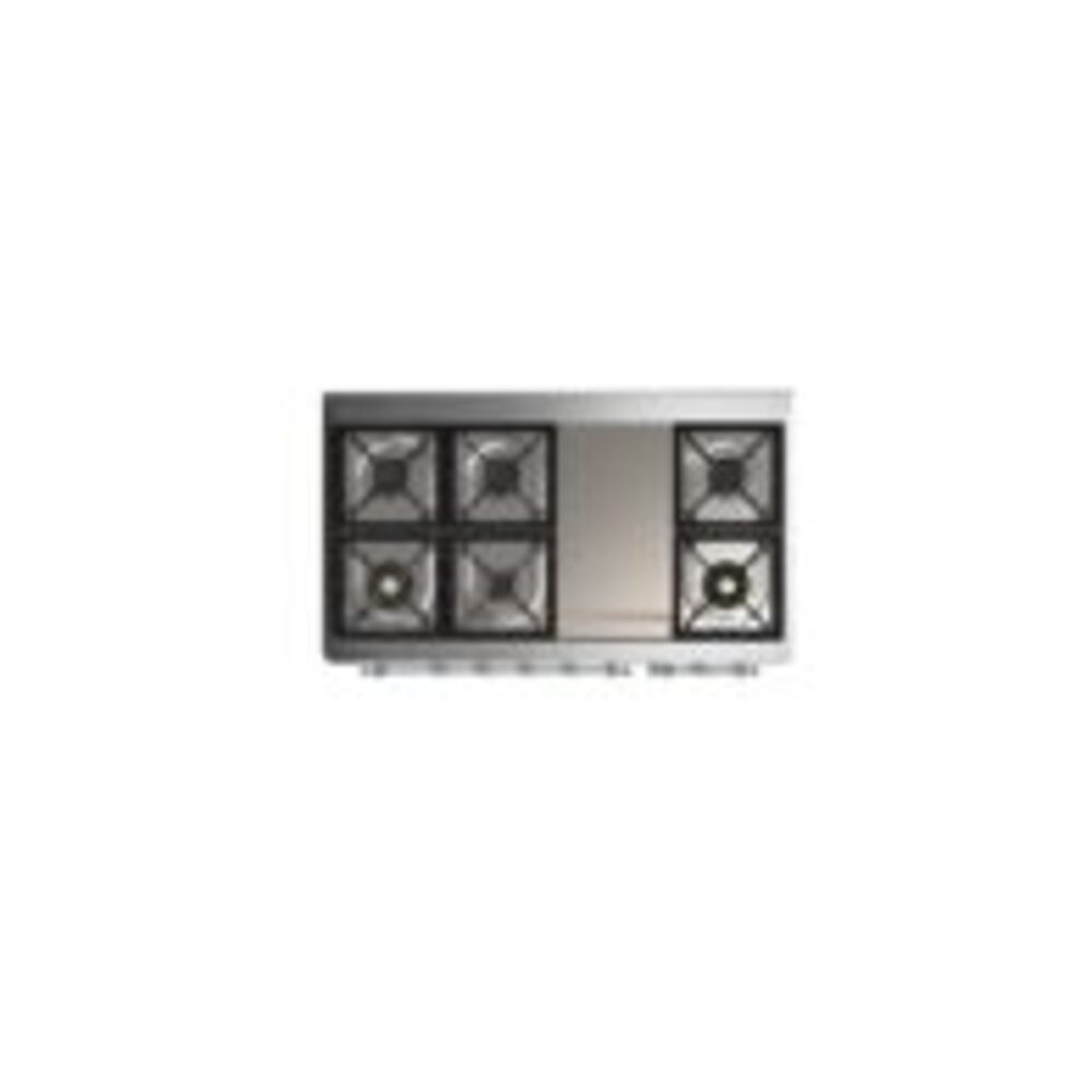 ILVE UM12F Majestic II 48 inch Dual Fuel Range with 8 Burners, Griddle