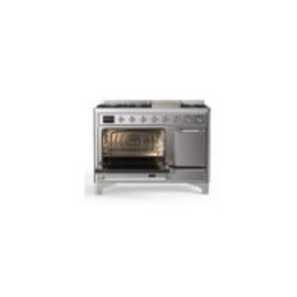 ILVE_UM12FDQNS3SSCLP_Majestic_II_48"_Dual_Fuel_Range_Left_Angle