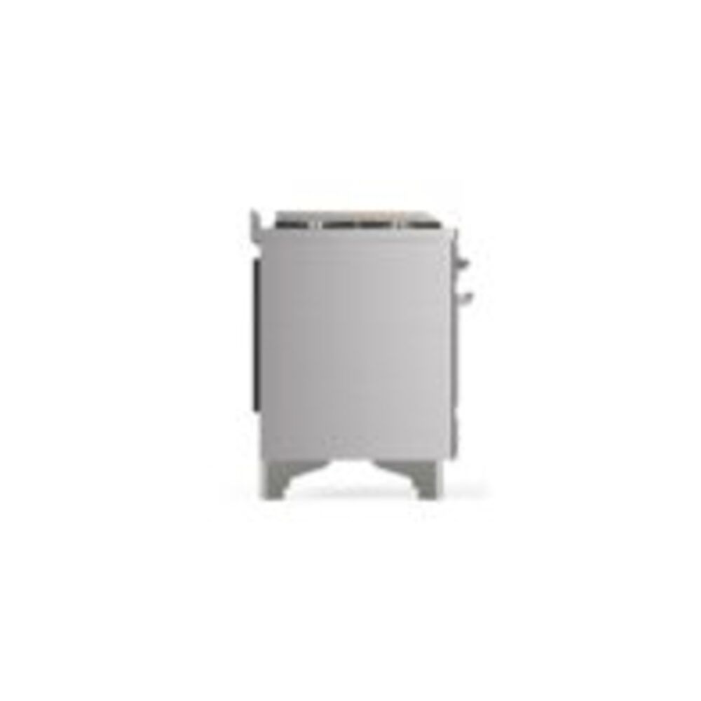 ILVE UM12F Majestic II 48 inch Dual Fuel Range with 8 Black Brass Burners, Griddle