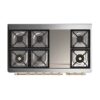 ILVE UM12F Majestic II 48 inch Dual Fuel Range with 8 Burners, Griddle
