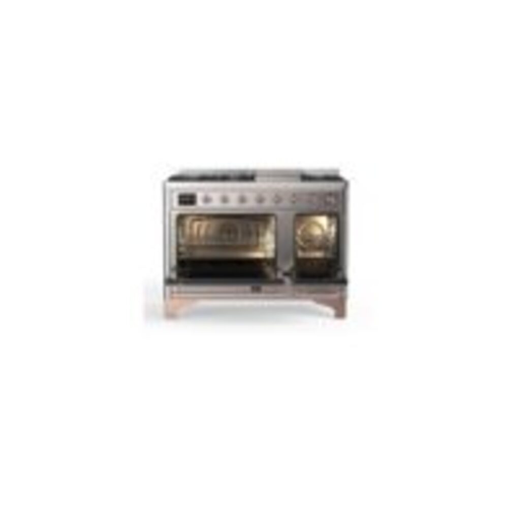 ILVE_UM12FDQNS3SSP_Majestic_II_48"_Dual_Fuel_Range_Top_Angle