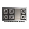 ILVE UM12F Majestic II 48 inch Dual Fuel Range with 8 Burners, Griddle