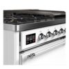 ILVE UM12F Majestic II 48 inch Dual Fuel Range with 8 Black Brass Burners, Griddle