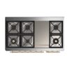 ILVE UM12F Majestic II 48 inch Dual Fuel Range with 8 Burners, Griddle