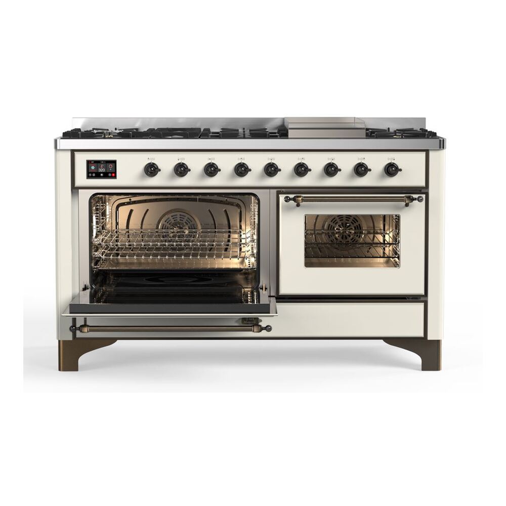ILVE UM15F Majestic II 60 inch Dual Fuel Range with 9 Burners, Griddle