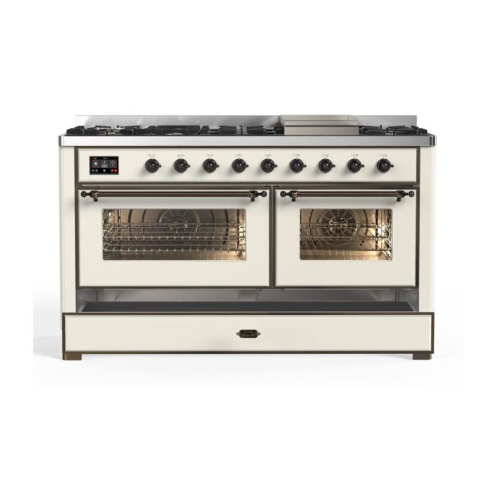ILVE UM15F Majestic II 60 inch Dual Fuel Range with 9 Burners, Griddle