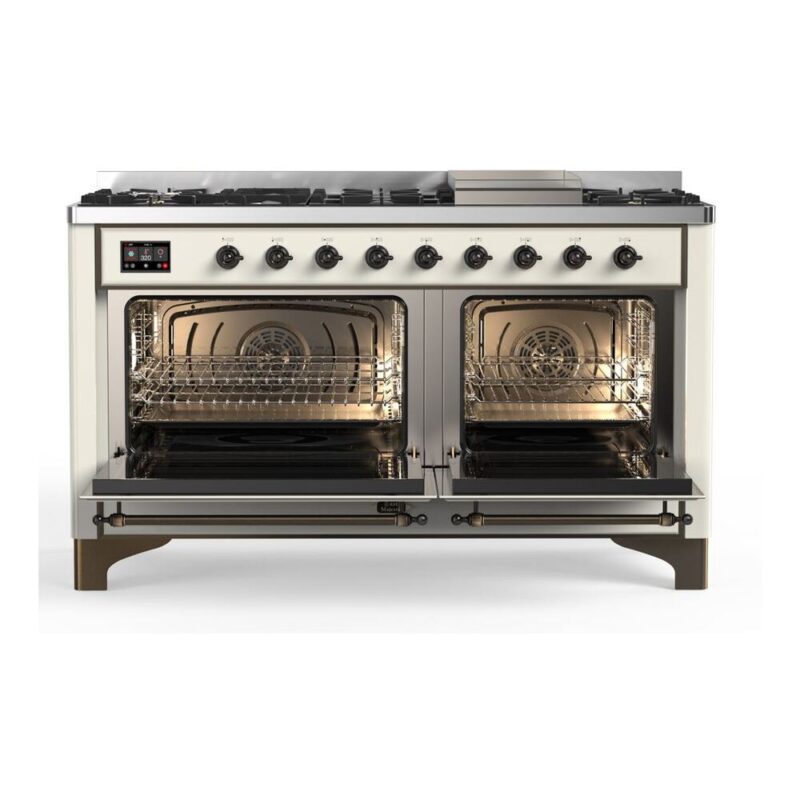 ILVE UM15F Majestic II 60 inch Dual Fuel Range with 9 Burners, Griddle