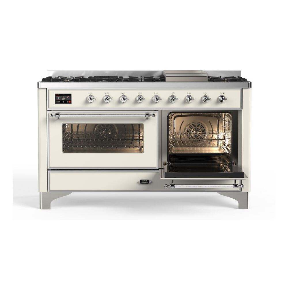 ILVE_UM15FDNS3AWC_Majestic_II_60"_Dual_Fuel_Range_side-oven-opened