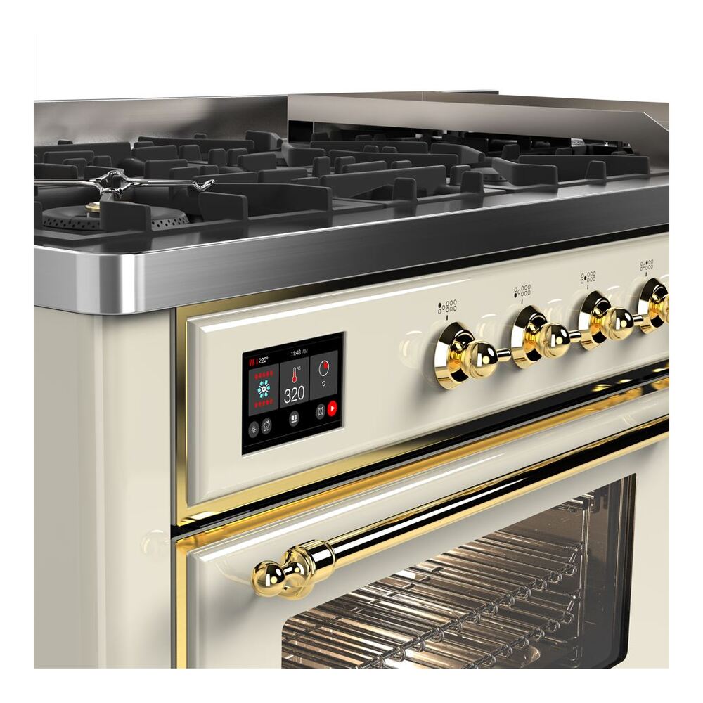 ILVE UM15F Majestic II 60 inch Dual Fuel Range with 9 Burners, Griddle