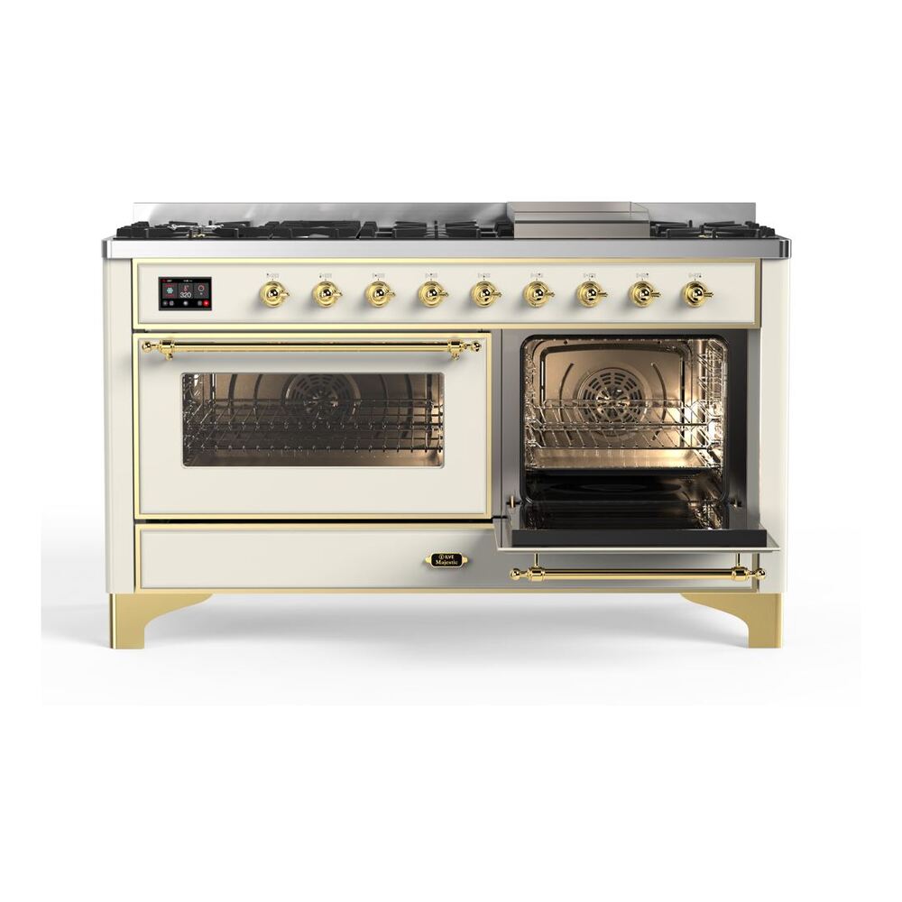 ILVE UM15F Majestic II 60 inch Dual Fuel Range with 9 Burners, Griddle