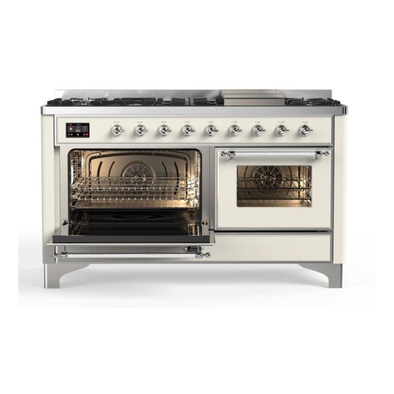 ILVE_UM15FDNS3AWG_Majestic_II_60"_Dual_Fuel_Range_Left_Angle