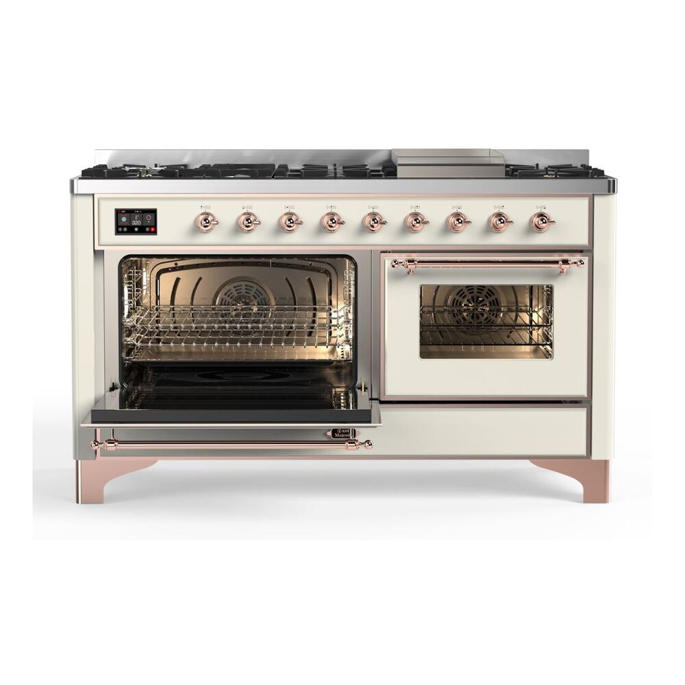 ILVE_UM15FDNS3AWPLP_Majestic_II_60"_Dual_Fuel_Range_main-oven-door-opened