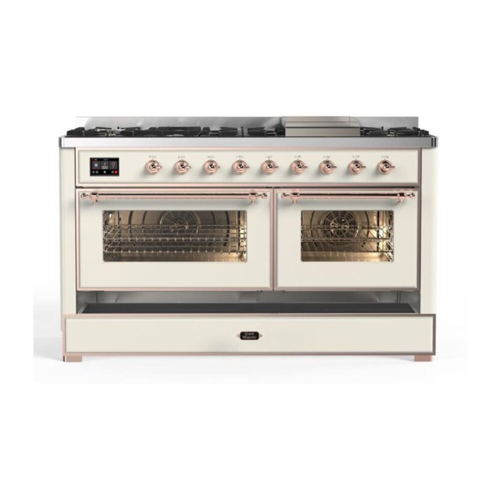 ILVE_UM15FDNS3AWPLP_Majestic_II_60"_Dual_Fuel_Range_drawer-opened