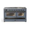 ILVE UM15F Majestic II 60 inch Dual Fuel Range with 9 Burners, Griddle