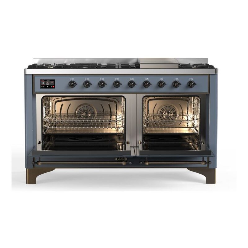 ILVE_UM15FDNS3BGB_Majestic_II_60"_Dual_Fuel_Range_Top_Angle