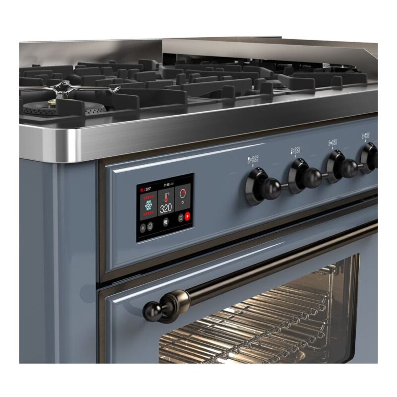 ILVE_UM15FDNS3BGB_Majestic_II_60"_Dual_Fuel_Range_right_side