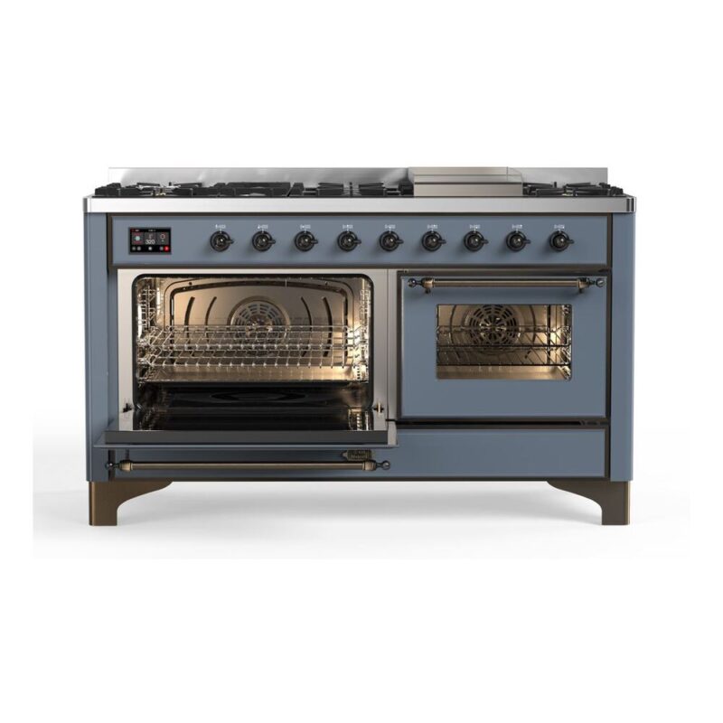 ILVE_UM15FDNS3BGB_Majestic_II_60"_Dual_Fuel_Range_left_side