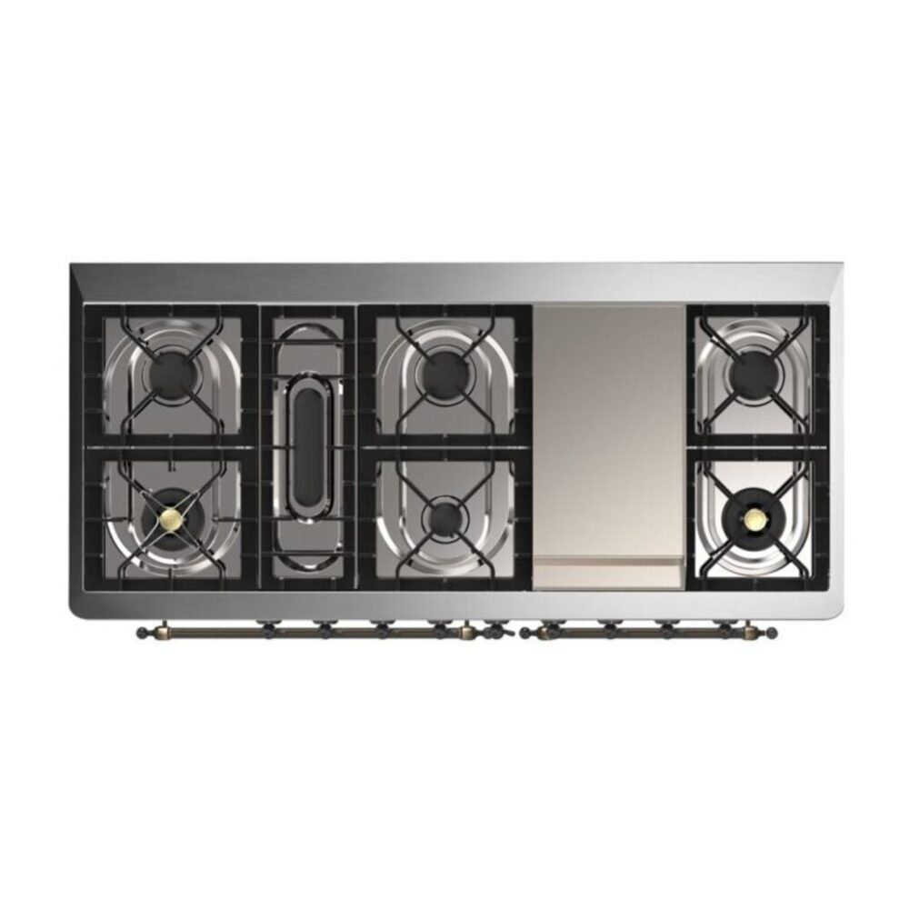 ILVE UM15F Majestic II 60 inch Dual Fuel Range with 9 Burners, Griddle