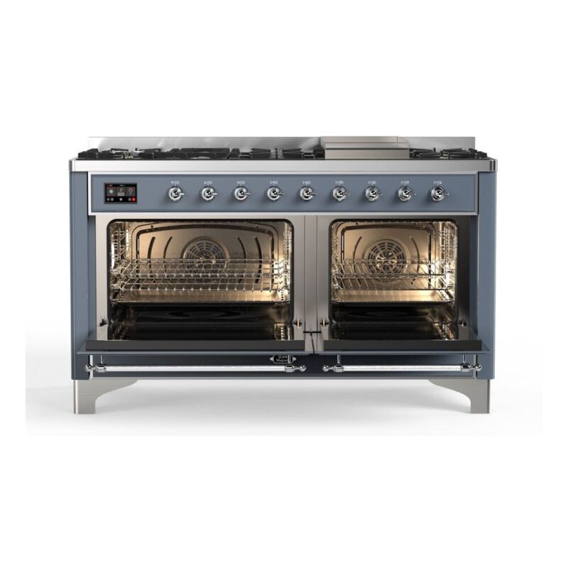 ILVE_UM15FDNS3BGCLP_Majestic_II_60"_Dual_Fuel_Range_front