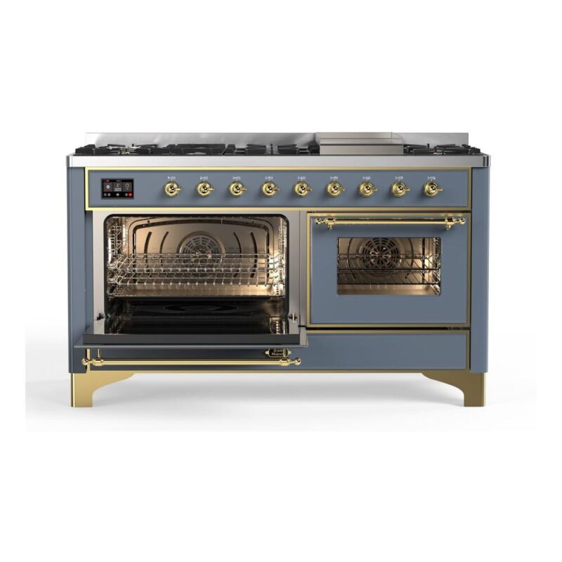 ILVE_UM15FDNS3BGGLP_Majestic_II_60"_Dual_Fuel_Range_left_oven