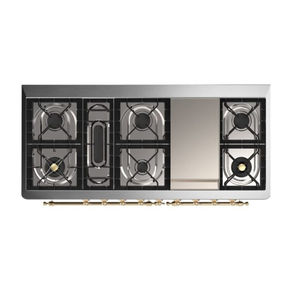 ILVE UM15F Majestic II 60 inch Dual Fuel Range with 9 Burners, Griddle