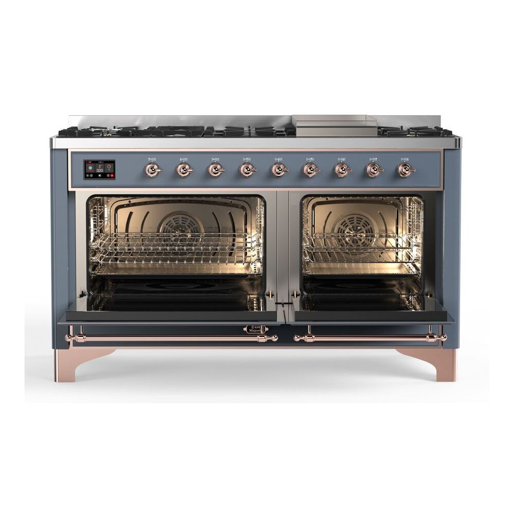 ILVE_UM15FDNS3BGPLP_Majestic_II_60"_Dual_Fuel_Range_oven_opened