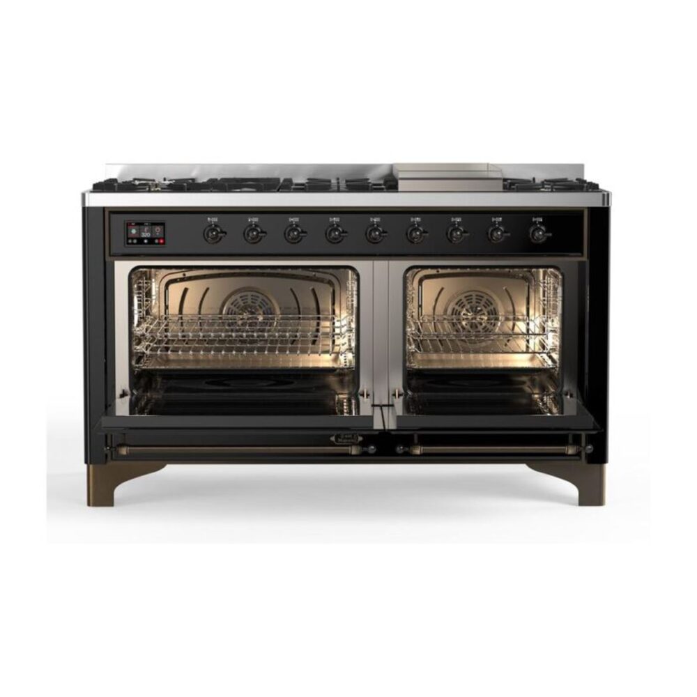 ILVE_UM15FDNS3BKBLP_Majestic_II_60"_Dual_Fuel_Range_Front_View