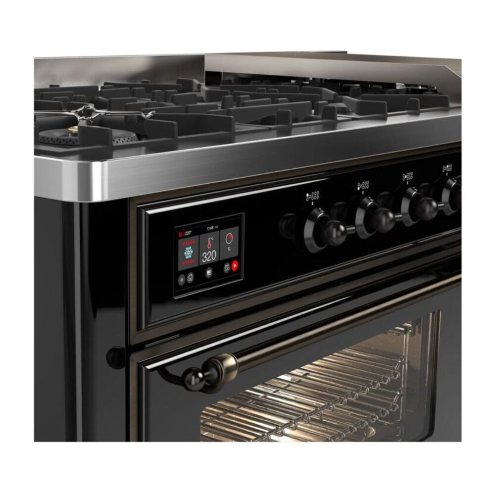 ILVE_UM15FDNS3BKBLP_Majestic_II_60"_Dual_Fuel_Range_Top_Angle