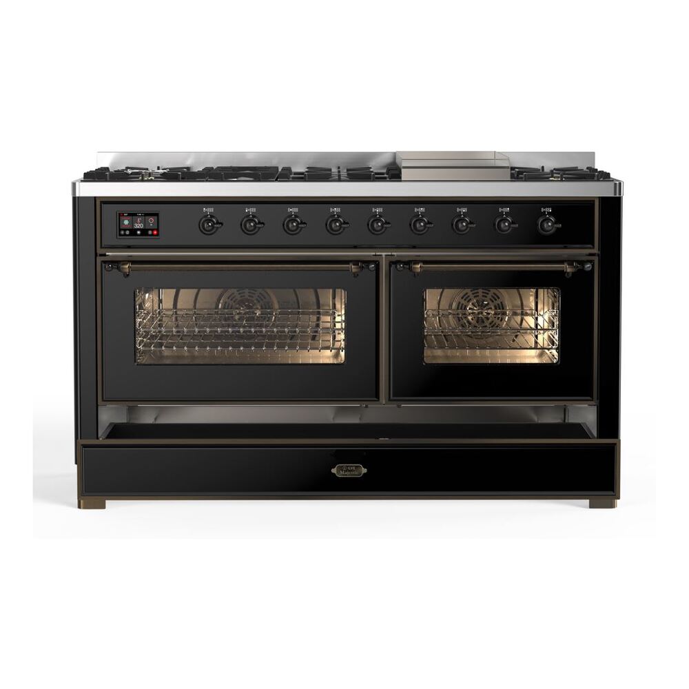 ILVE UM15F Majestic II 60 inch Dual Fuel Range with 9 Burners, Griddle