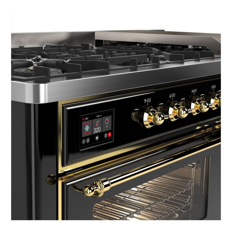 ILVE_UM15FDNS3BKGLP_Majestic_II_60"_Dual_Fuel_Range_Top_Angle