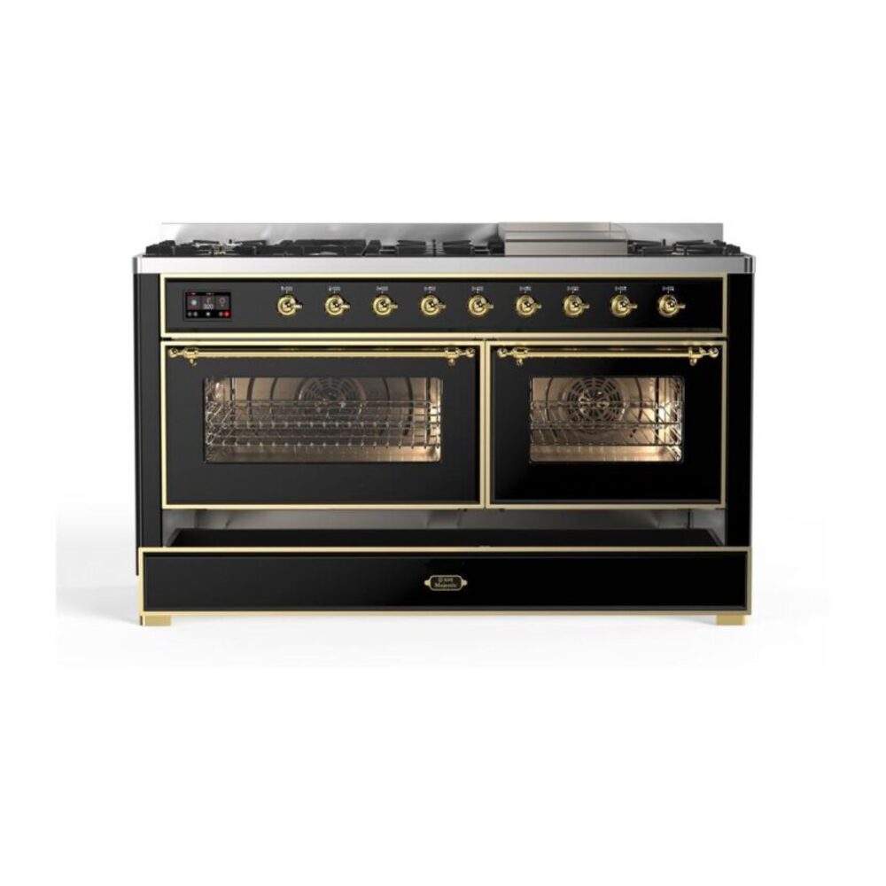 ILVE UM15F Majestic II 60 inch Dual Fuel Range with 9 Burners, Griddle