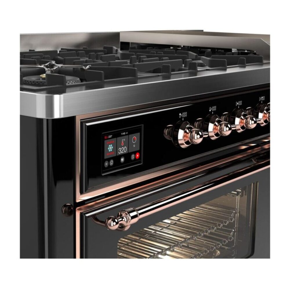 ILVE_UM15FDNS3BKP_Majestic_II_60"_Dual_Fuel_Range_main-oven-door-opened
