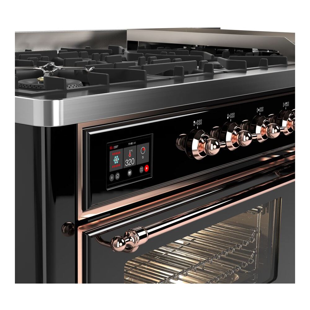 ILVE_UM15FDNS3BKP_Majestic_II_60"_Dual_Fuel_Range_main-oven-door-opened