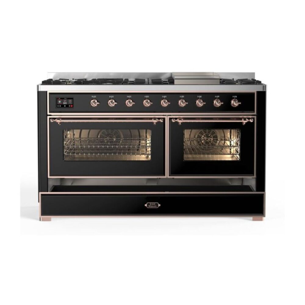 ILVE UM15F Majestic II 60 inch Dual Fuel Range with 9 Burners, Griddle
