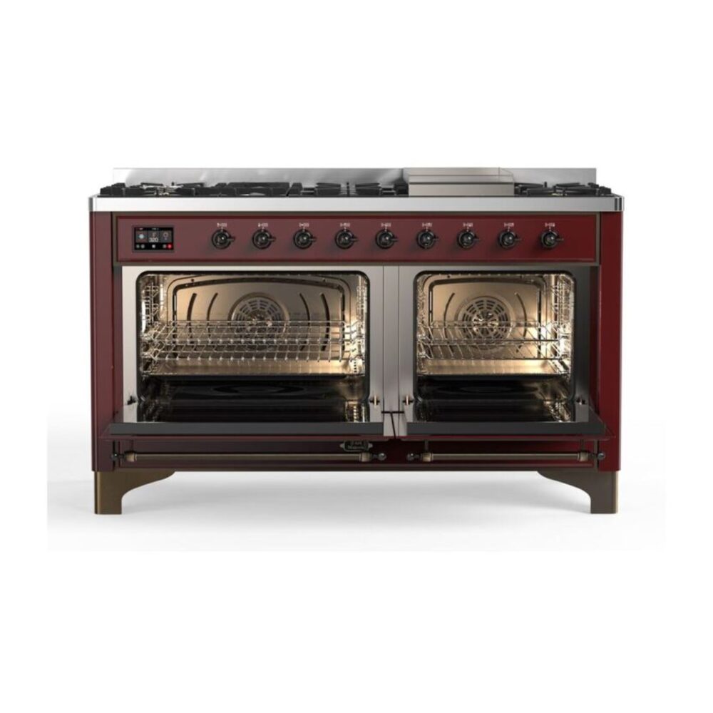 ILVE_UM15FDNS3BUBLP_Majestic_II_60"_Dual_Fuel_Range_Front_View