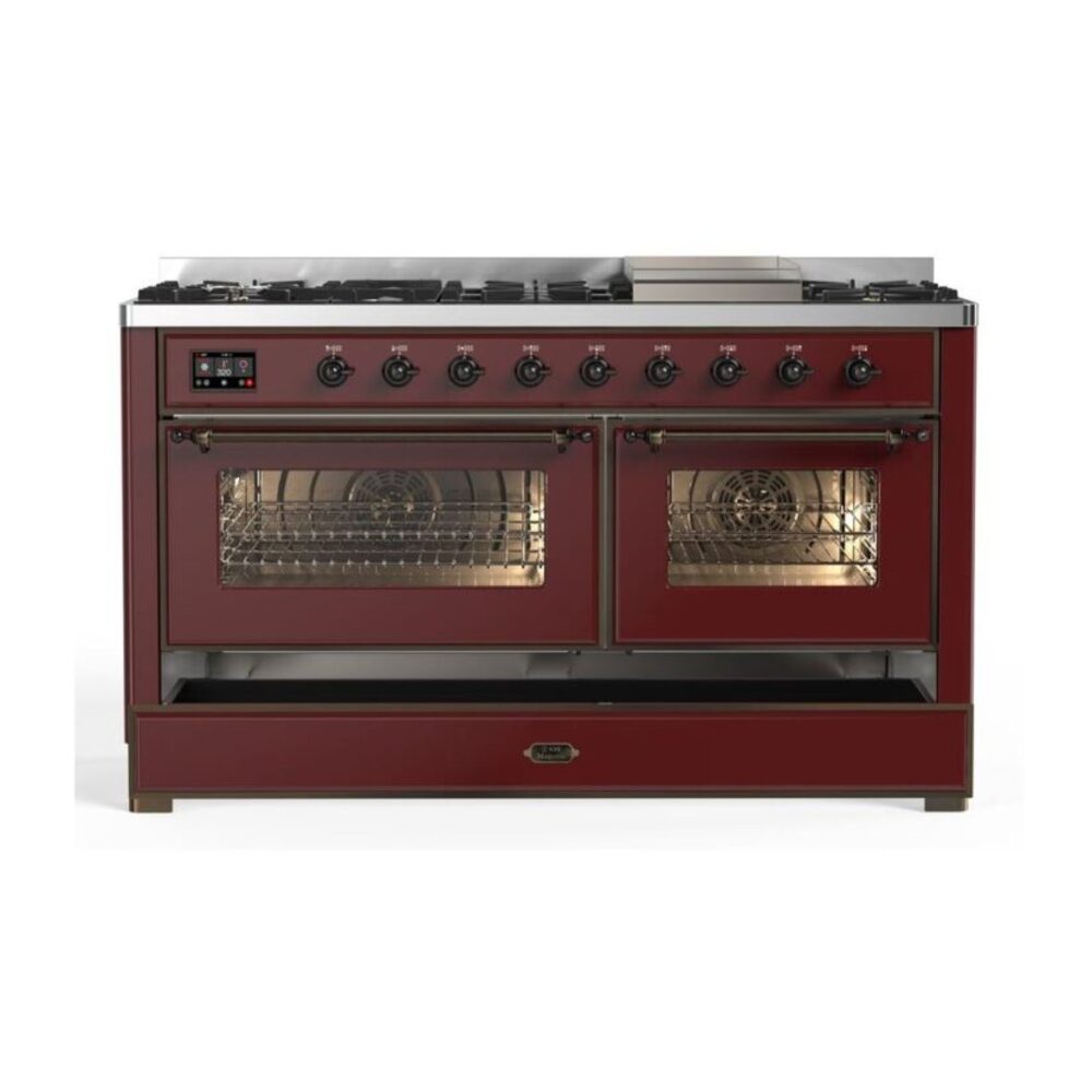 ILVE UM15F Majestic II 60 inch Dual Fuel Range with 9 Burners, Griddle