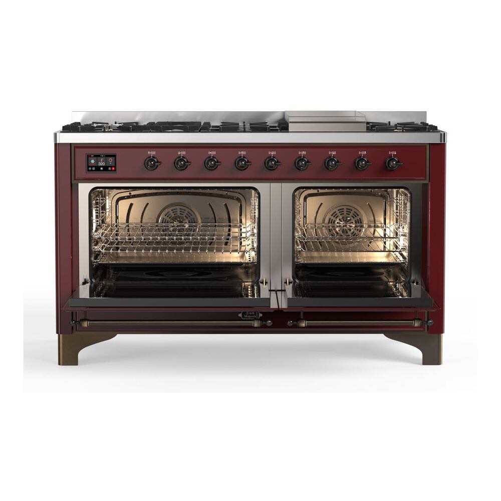 ILVE_UM15FDNS3BUB_Majestic_II_60"_Dual_Fuel_Range_Front_View