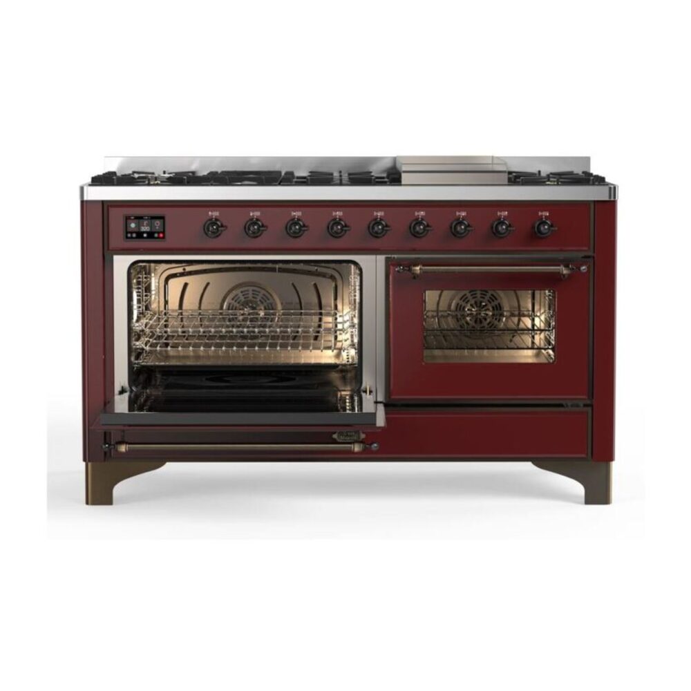 ILVE_UM15FDNS3BUB_Majestic_II_60"_Dual_Fuel_Range_Left_Angle