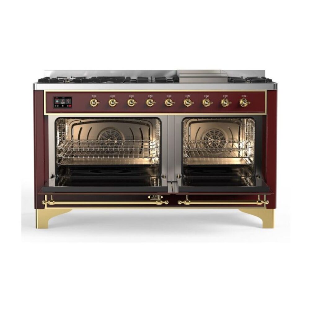 ILVE_UM15FDNS3BUGLP_Majestic_II_60"_Dual_Fuel_Range_Front_View