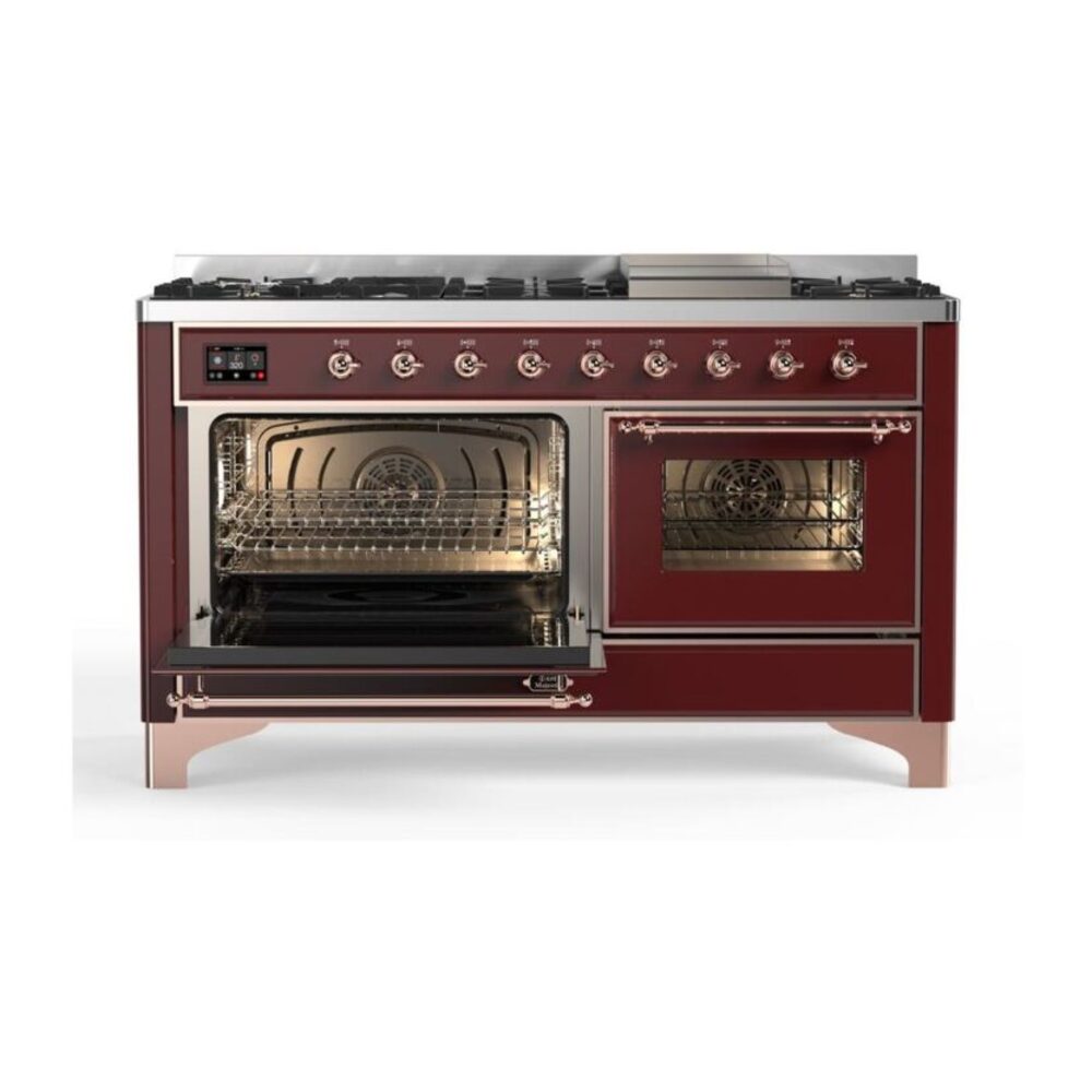 ILVE_UM15FDNS3BUPLP_Majestic_II_60"_Dual_Fuel_Range_main-oven-door-opened