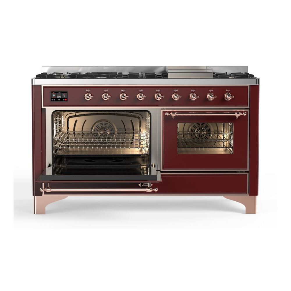 ILVE_UM15FDNS3BUPLP_Majestic_II_60"_Dual_Fuel_Range_main-oven-door-opened