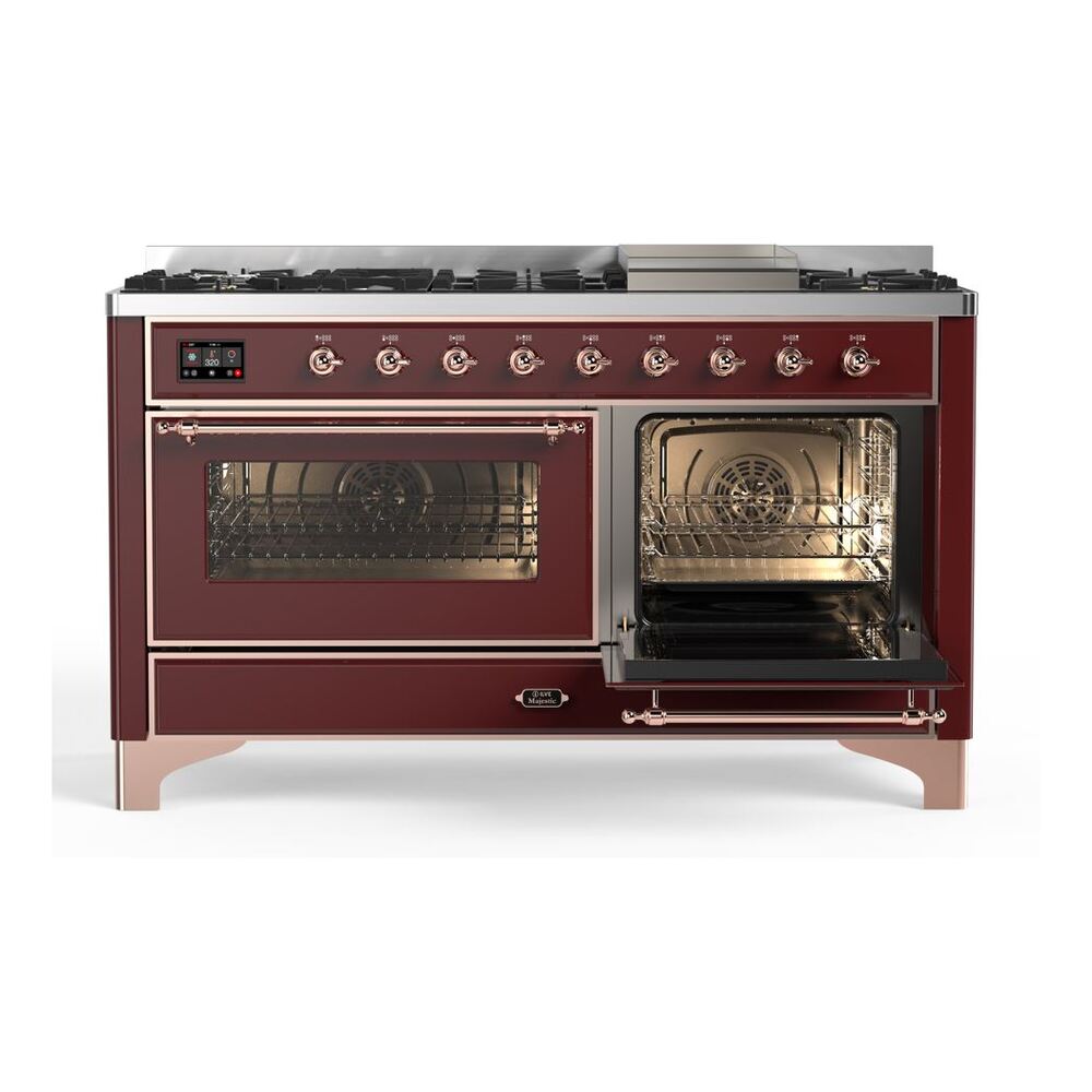 ILVE_UM15FDNS3BUP_Majestic_II_60"_Dual_Fuel_Range_side-oven-opened