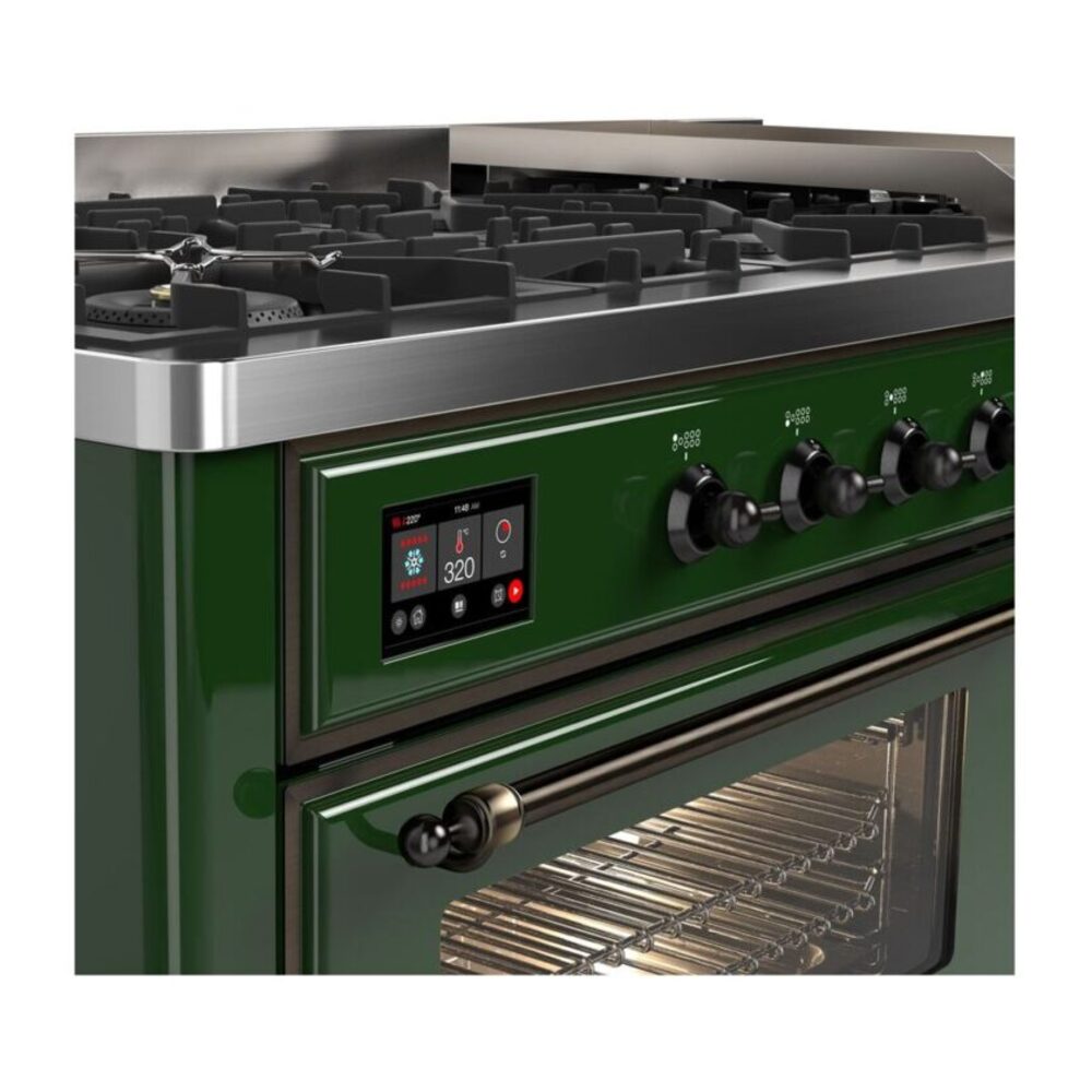 ILVE_UM15FDNS3EGBLP_Majestic_II_60"_Dual_Fuel_Range_Top_Angle