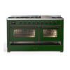 ILVE UM15F Majestic II 60 inch Dual Fuel Range with 9 Burners, Griddle