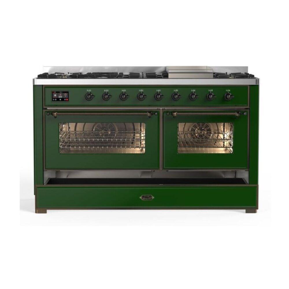 ILVE UM15F Majestic II 60 inch Dual Fuel Range with 9 Burners, Griddle