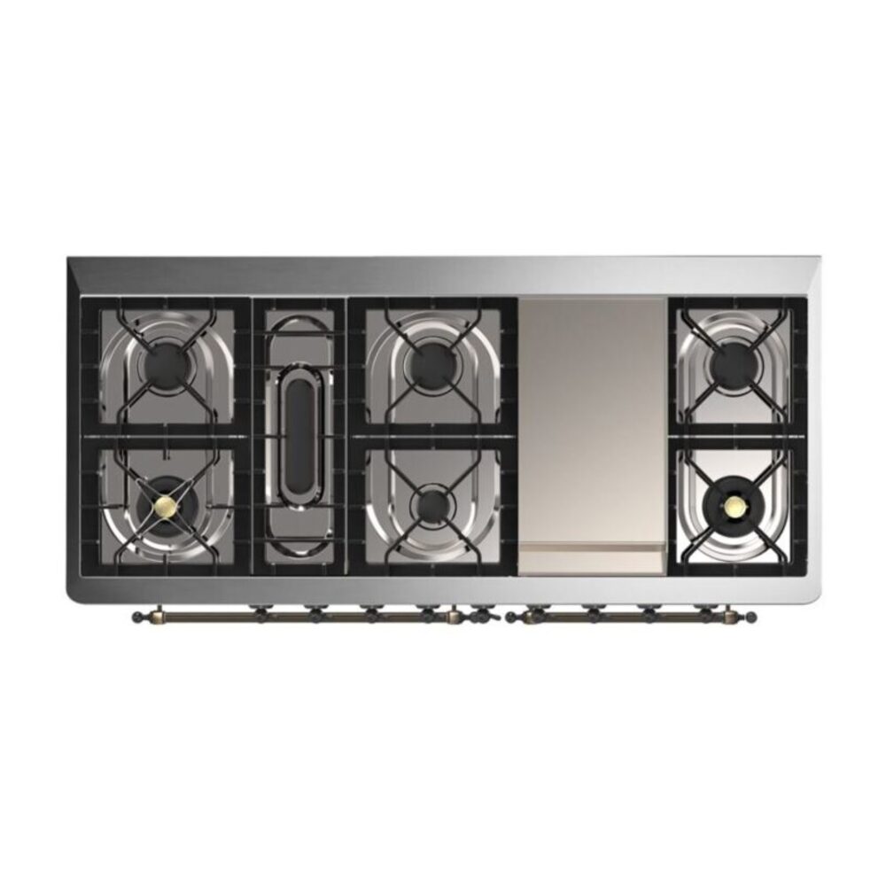ILVE UM15F Majestic II 60 inch Dual Fuel Range with 9 Burners, Griddle