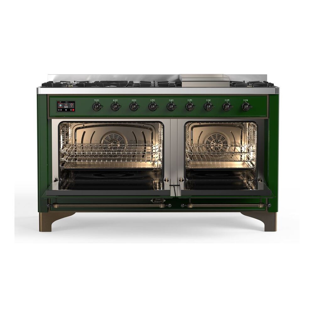ILVE_UM15FDNS3EGB_Majestic_II_60"_Dual_Fuel_Range_Front_View