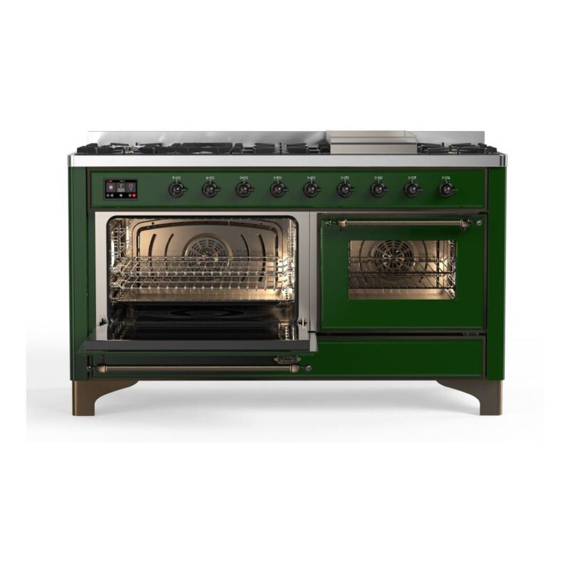ILVE_UM15FDNS3EGB_Majestic_II_60"_Dual_Fuel_Range_Left_Angle