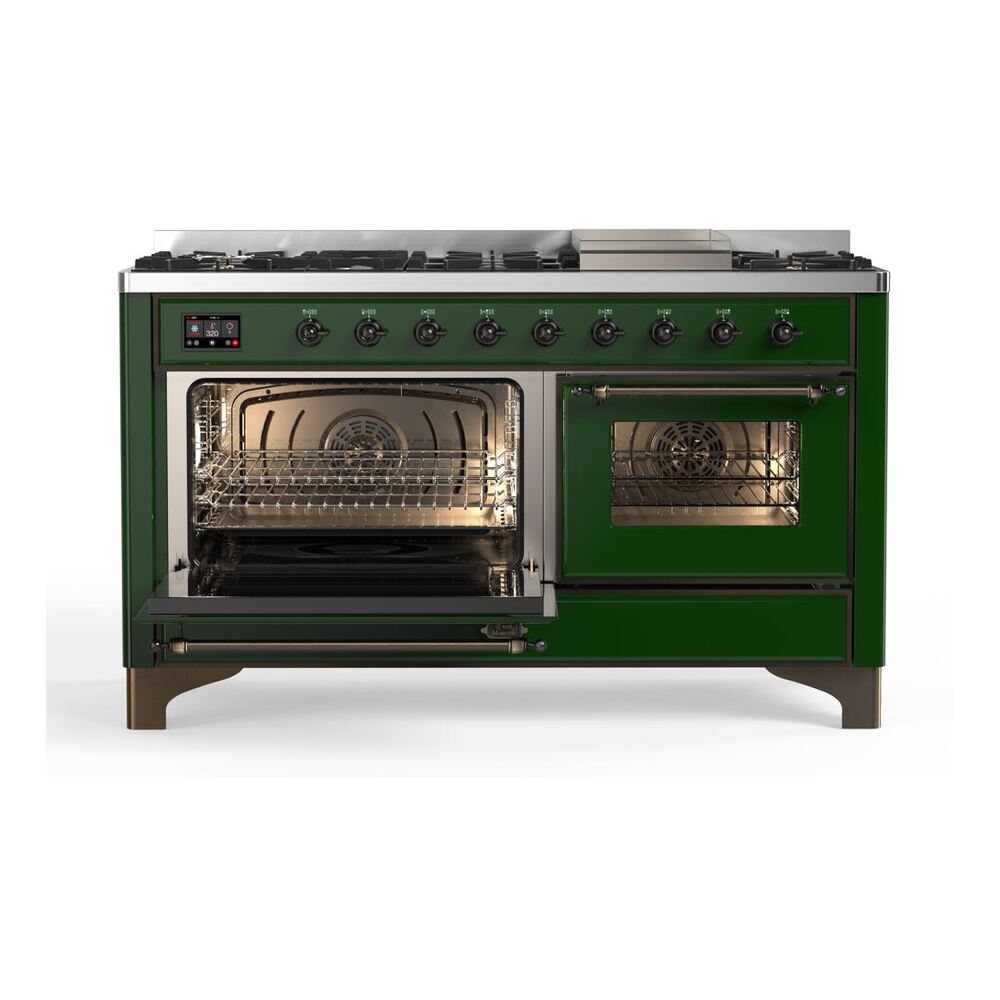 ILVE_UM15FDNS3EGB_Majestic_II_60"_Dual_Fuel_Range_Left_Angle